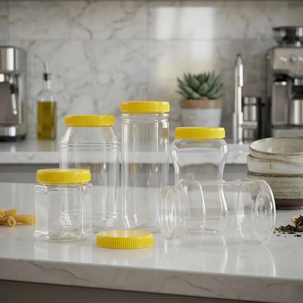 Durable Plastic Jars for Multiple Purposes (2)
