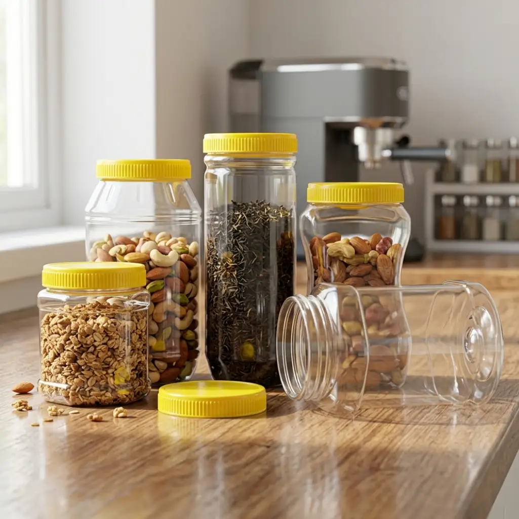 Durable Plastic Jars for Multiple Purposes (3)