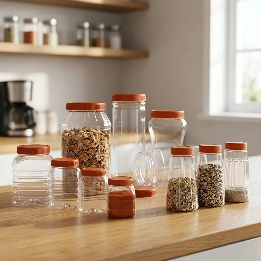 Durable Plastic Jars for Multiple Purposes (4)